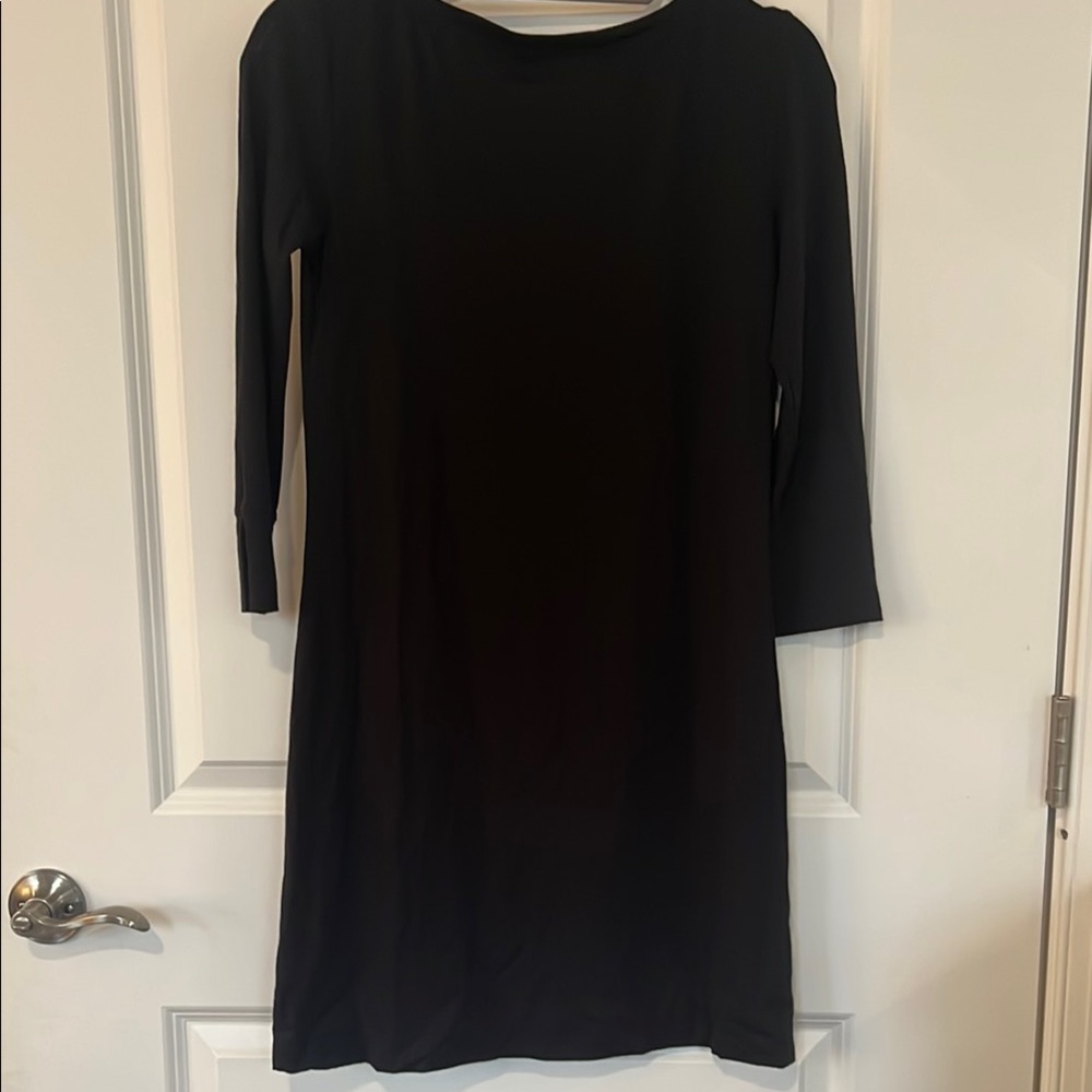 Lilly Pulitzer Black Sheath Dress with Embellished Bateau Neckline - Picture 6 of 6